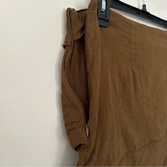 Free People Mini Skirt Dark Green Size 8 - Picture 4 of 5